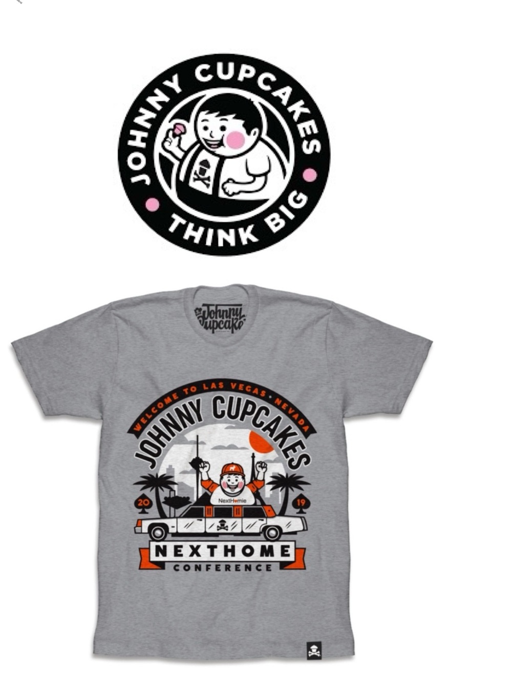 Johnny Cupcakes NextHome Welcome‎ To Las Vegas Nevada 2019 Tee Shirt Medium